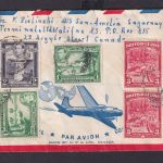 British Guiana Flugpost Brief attraktiv frankiert mit Paaren und Viererblock nach