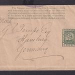 British Guiana Ganzsache Streifband 1 cent grau