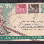 Neuseeland Brief Cover King Georg Memorial Childrens Heealth Camps nach Mainz
