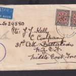 Flugpost Neuseeland Zensur Brief MEF im Paar