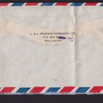 Flugpost Neuseeland Brief MIF 3 sh. + 6 p Destination Wellington Crimmitschau