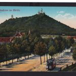 Ansichtskarte Görlitz Sachsen Landeskrone Berg Strassenbahn Feldpost nach