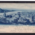 Ansichtskarte Andernach Rheinland Pfalz Totalansicht Rhein Fluss nach Homburg