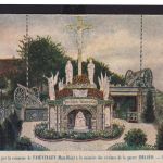 Ansichtskarte Militaria Froeningen Frankreich Monument 1. Weltkrieg Denkmal 1914
