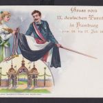Ansichtskarte Deutsches Turnfest Anlass in Hamburg 23. b. 27. Juli 1898