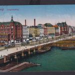 Ansichtskarte Hamburg Künstlerkarte Jungfernstieg Bootanleger nach