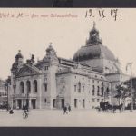 Ansichtskarte Frankfurt Main Schauspielhaus Pferdefuhrwerk