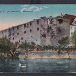 Ansichtskarte Halle Saale Fluss Sachsen Anhalt Moritzburg Künstlerkarte Feldpost