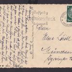 Deutsches Reich Drittes Reich Ansichtskarte Postsache SST Rechtzeitig Postreise