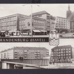 Ansichtskarte Brandenburg Havel Markt Friedensbrücke Otto Nuschke Strasse