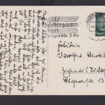 Deutsches Reich Drittes Reich Ansichtskarte Postsache SST Brieftelegramme ab