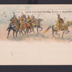 Ungarn Litho Ganzsache 5 Kreuzer Ungarische Soldaten zu Pferd Rüstung