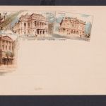 Ungarn Litho Ganzsache 2 Kreuzer Budapest Theater Kultur