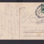 Ansichtskarte Bahnpost Saarbrücken n. Bingerbrück Gorze Frankreich Denkmal d. 5.