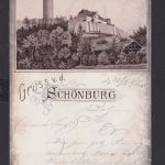 Litho Vorläufer Ansichtskarte Schönburg Sachsen Anhalt Burg Festung n. Saalfeld