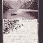 Vorläufer Ansichtskarte Königsee Bayern ab St. Johann Pongau Österreich n.