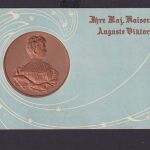 Ansichtskarte Künstlerkarte selt Jugendstil Kupfer Prägekarte Porträt Ihre