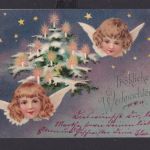 Ansichtskarte Engel Tannenbaum Weihnachten ab Berlin 24.12.1901