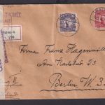 Militaria Schweden R Brief Aufkleber Militärischerseits unter Kriegsrecht geöffnet