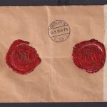 Militaria Schweden R Brief Aufkleber Militärischerseits unter Kriegsrecht geöffnet