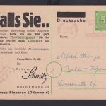 All. Besetzung Ganzsache Karte Drucksache AFS Freistempel WST 001 Frankfurt