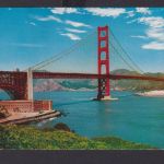 USA schöne Ansichtskarte Golden Gate Bridge Los Angeles California nach München