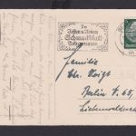 Berlin Deutsches Reich Drittes Reich Karte SST Zu Festen und Feiern Schmuckblatt