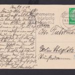 Berlin Deutsches Reich Drittes Reich Karte SST Reichsmesse in Leipzig Frühjahr