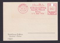AFS Absenderfreistempel WST 003 Reichsmark Coburg Bayern Deutsches Reich Drittes