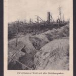 Ansichtskarte Militaria Zerschossener Wald Schützengraben Feldpost n. Häver NRW