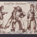 Ansichtskarte Scherzkarte Humor Kampf der Gladiatoren Matrosen n. Rehau Hof
