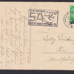 Halle Saale Sachsen Deutsches Reich Ansichtskarte Propaganda SST Reichs