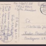 Ansichtskarte Ortsansicht b. München Fliegeraufnahme Feldpost n. Nieder Ramstadt