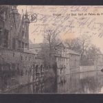 Ansichtskarte Bruges Brügge Belgien Palais Du France Fluss Brücke Feldpost