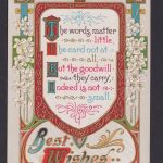 Ansichtskarte Glückwünsche Best Wishes n. Bremen