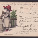 Ansichtskarte Mädchen m. Hund Treue Kameraden Künstlerkarte Sign. F.Maddalena