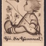 Hummel Künstler Ansichtskarte Hummelfigur ab Bottrop NRW n. Oelde Westfalen