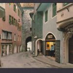 Ansichtskarte Meran Italien Südtirol Altstadt Bozener Tor Reklame Willy Wiemann