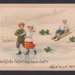Ansichtskarte Schnee Winterlandschaft Neujahrsgruß n. Eisenach Thürungen