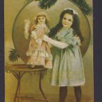 Ansichtskarte Weihnachtsgruß Kind Puppe Verlag Lüders Druckfabrik Königslutter