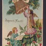 Ansichtskarte Künstlerkarte Weihnachtsgruß Joyeux Noel Prägekarte Goldauflage
