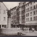 Ansichtskarte Halle Saale Sachsen Anhalt Klement Gottwald Strasse Geschäft