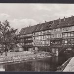 Ansichtskarte Erfurt Thüringen Krämerbrücke Schöne Fachwerkhäuser