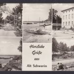 Ansichtskarte Alt Schwerin Mecklenburg Vorpommern Ehemaliger Gutshof Plauer See