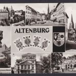 Ansichtskarte Altenburg Thüringen Rote Spitzen Skatbrunnen Schloss Markt