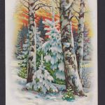 Ansichtskarte Künstlerkarte Schnee Winterlandschaft ab Wittenberg Lutherstadt