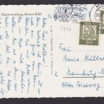 Ansichtskarte Mayen Eifel Rheinland Pfalz Markt Genovevaburg Oldtimer n. Hamburg