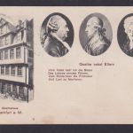 Ansichtskarte Frankfurt a. M. Hessen Goethehaus Porträta Goethe nebst Eltern
