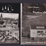 Ansichtskarte Klappkarte Berleburg Mekhausen NRW Gastronomie Hotel Pension