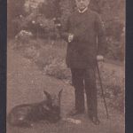 Ansichtskarte Porträt Paul von Hindenburg m. Hund Spruch an das Deutsche Volk